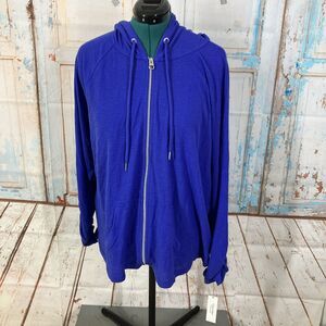 Calvin Klein Performance Logo Hooded Zip Front Jacket Purple Assorted Sizes